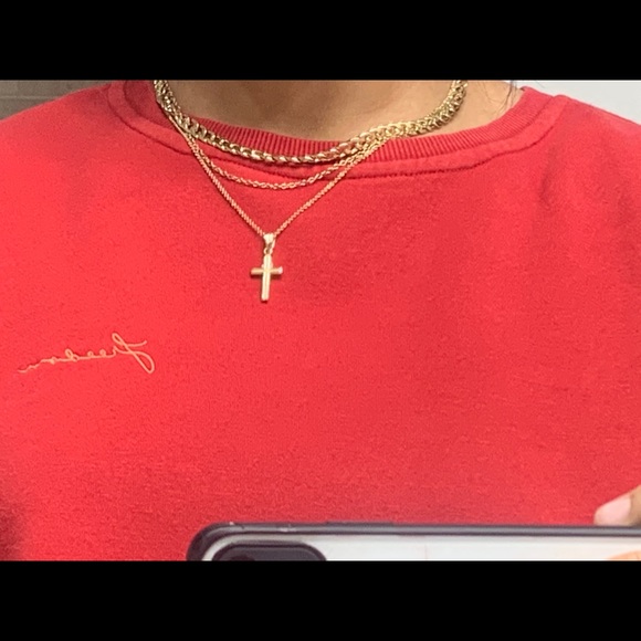 Red Cropped Sweater - Picture 2 of 2